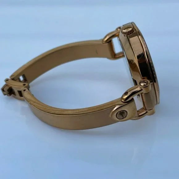 Fossil Ladies Watch GEORGIA Gold Tone Analog Crystals Accent Bezel Wrist Watch - Picture 11 of 12